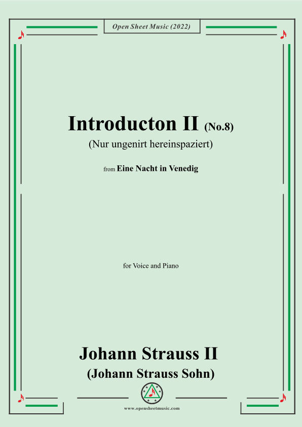 Johann Strauss II-Introducton II(Act II,No.8:Nur ungenirt hereinspaziert) (arr. OSM Press)