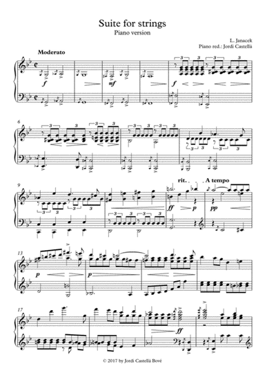 Suite for String Orchestra – Piano Solo Version (arr. Jordi Castellà)