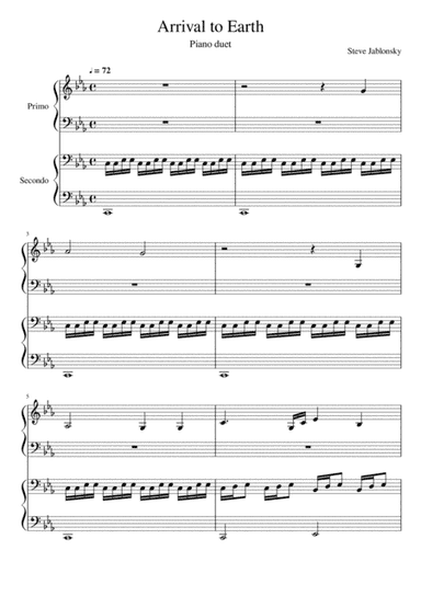 Transformers: Arrival To Earth (arr. Pianosheetforyou)