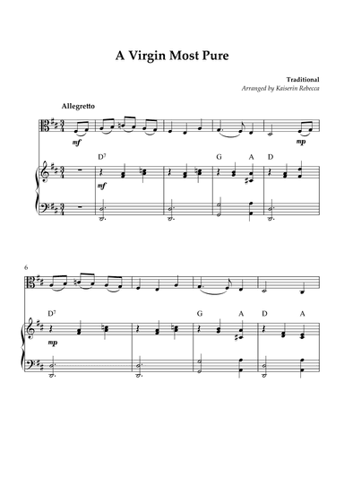 A Virgin Most Pure (arr. Kaiserin Rebecca)