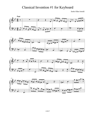 Classical Invention #1 for Solo Piano