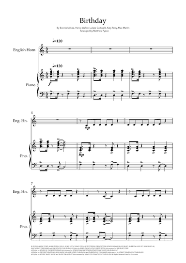 Birthday (arr. Matthew pyeon)
