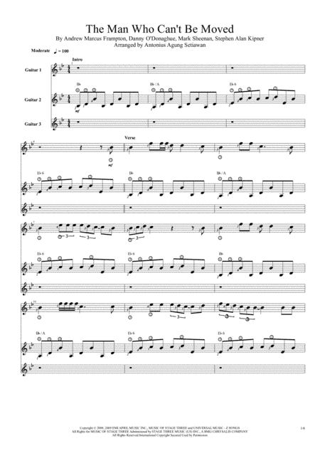 The Man Who Can't Be Moved (arr. Antonius Agung Setiawan)