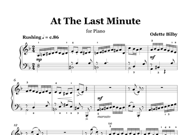 At The Last Minute (Piano Solo Grade 3-4)