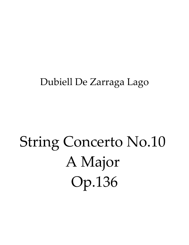 String Concerto No.10