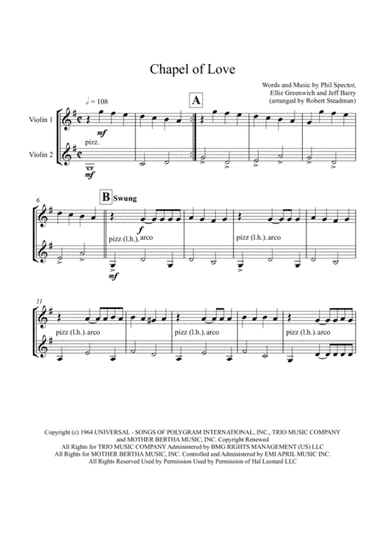 Chapel Of Love (arr. Robert Steadman)