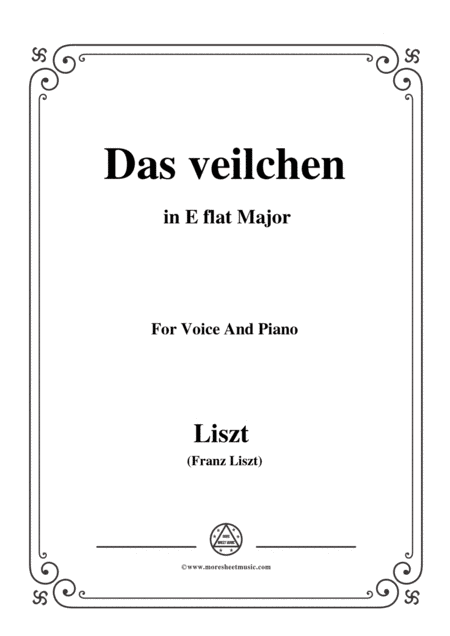 Liszt-Das veilchen in E flat Major,for Voice and Piano (arr. MSM)