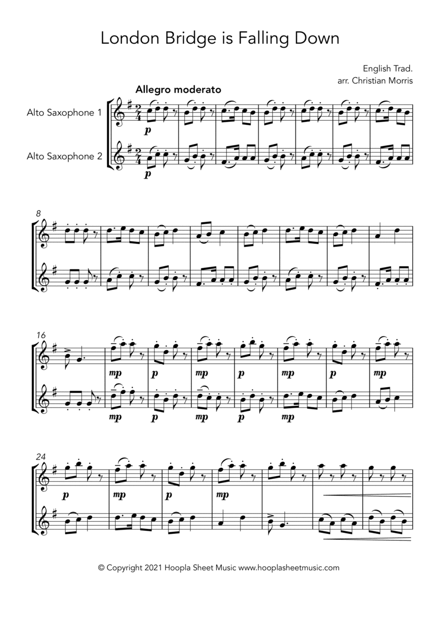 London Bridge is Falling Down (3 Ways) (arr. Christian Morris)