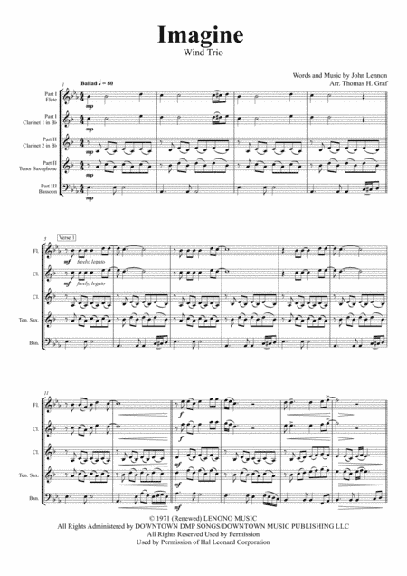 Imagine (arr. Thomas H. Graf)