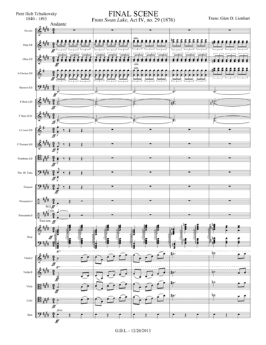 Swan Lake Final Scene (Orchestra) (arr. Glen D. Lienhart)