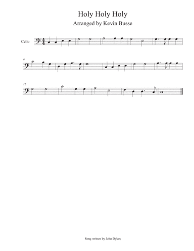 Holy Holy Holy - Cello (arr. Kevin Busse)