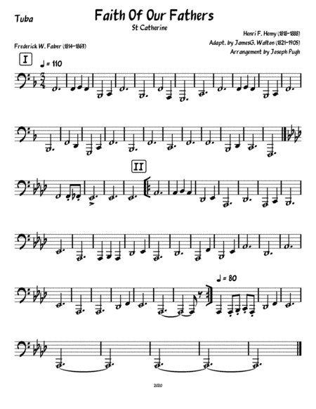Faith Of Our Fathers (Brass Quintet) (arr. Joseph Pugh)