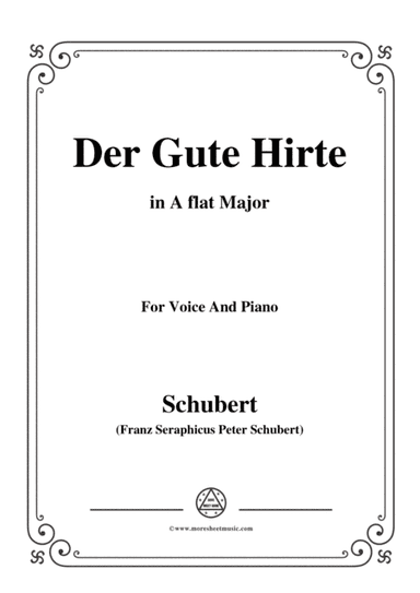 Schubert-Der Gute Hirte,in A flat Major,for Voice&Piano (arr. MSM)