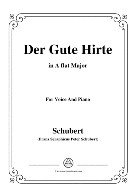 Schubert-Der Gute Hirte,in A flat Major,for Voice&Piano (arr. MSM)