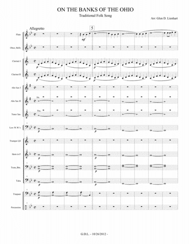 On the Banks of the Ohio (arr. Glen D. Lienhart)
