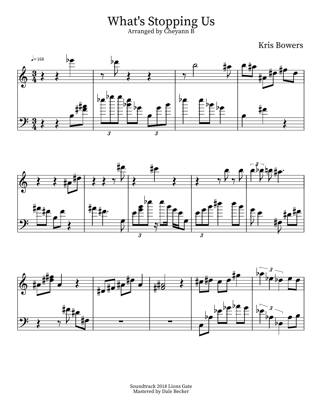 What's Stopping Us (arr. Cheyann Bates)