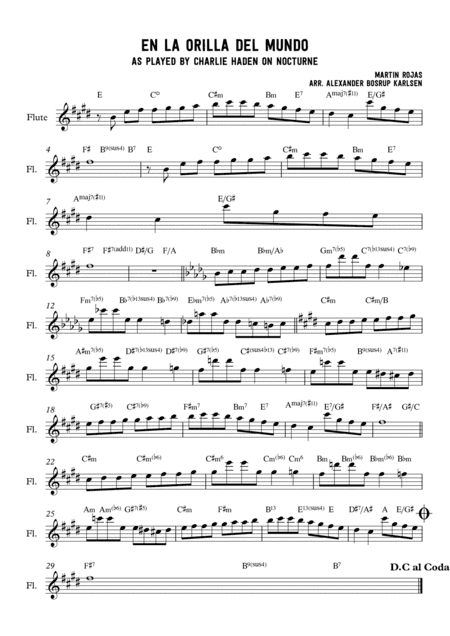 En La Orilla Del Mundo (arr. Alexander Bosrup Karlsen)
