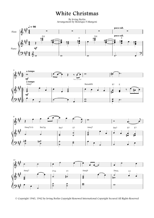 White Christmas (arr. Henrique F Mangoni)