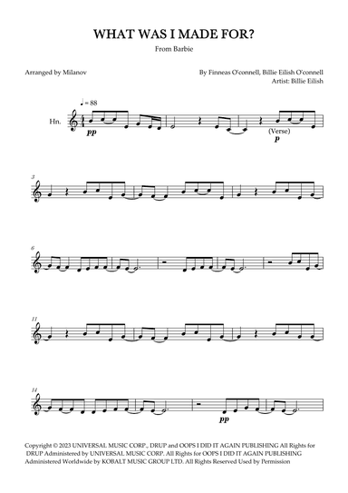 What Was I Made For? (arr. Milanov)