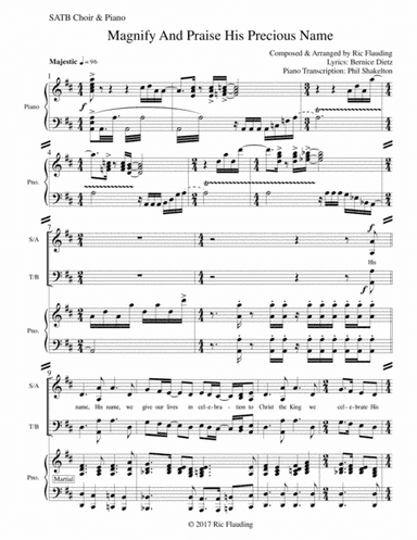 Magnify And Praise His Precious Name