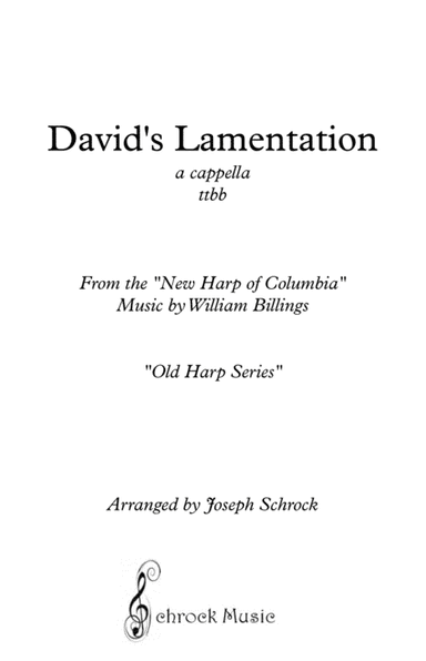 David's Lamentation (arr. Schrock Music)