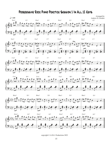 Progressive Rock Piano Practice Session 5 In All 12 Keys