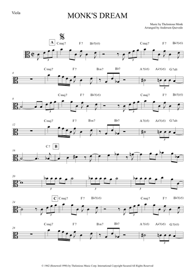 Monk's Dream (arr. Anderson Quevedo)