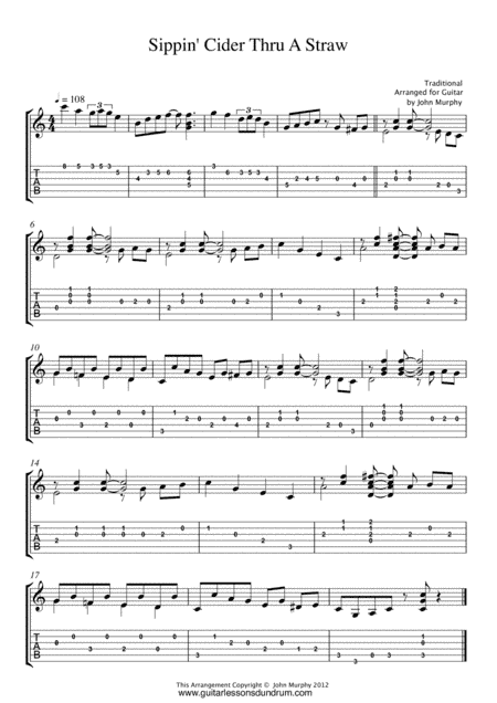 Sippin' Cider Thru A Straw (arr. John Murphy)
