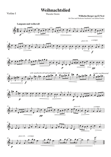 Weihnachtslied (arr. Sabine Fenske)