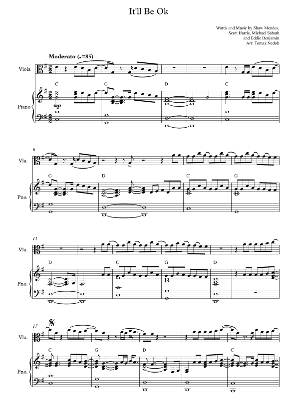It'll Be Okay (arr. Tomaž Nedoh)