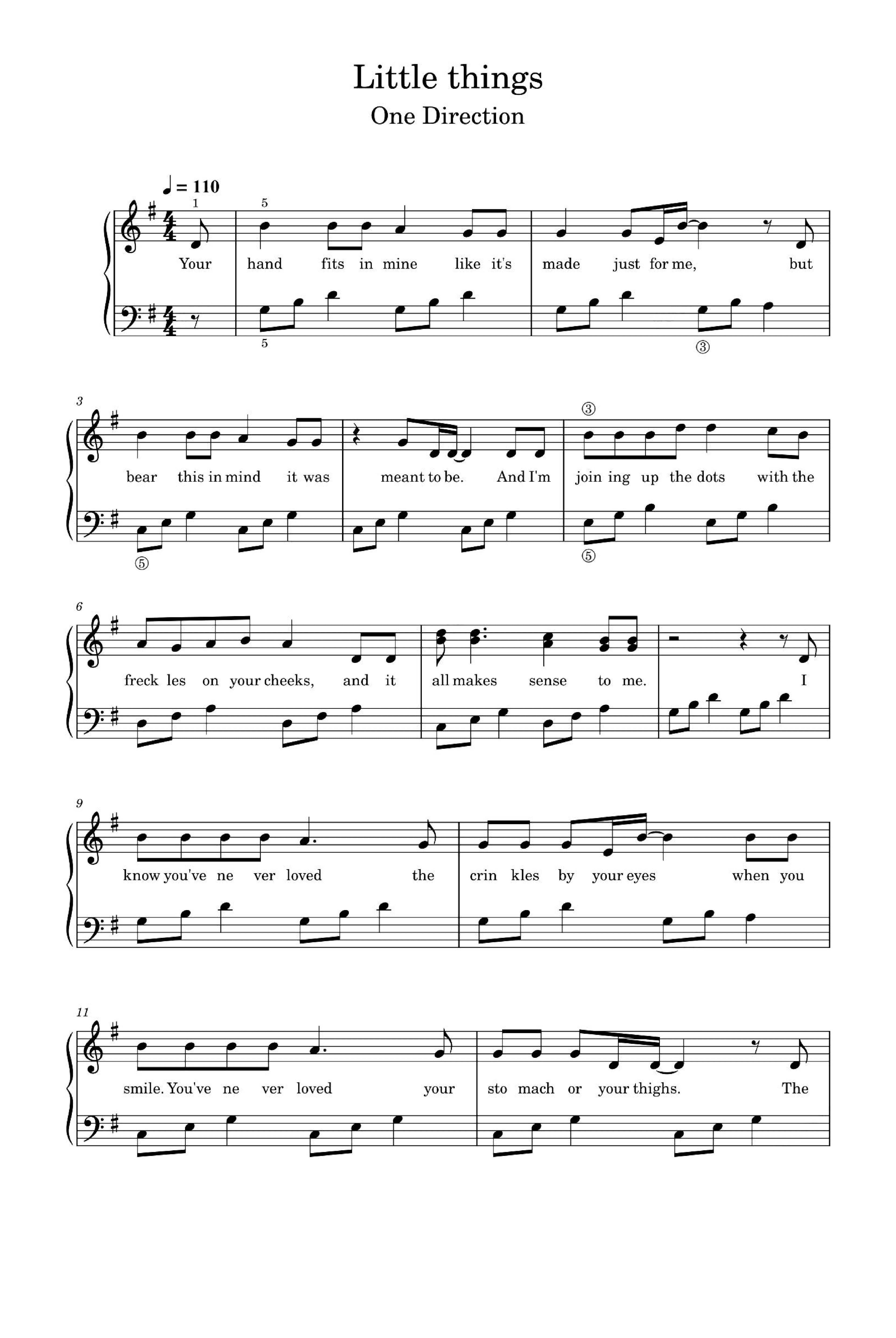 Little Things (arr. One Direction)