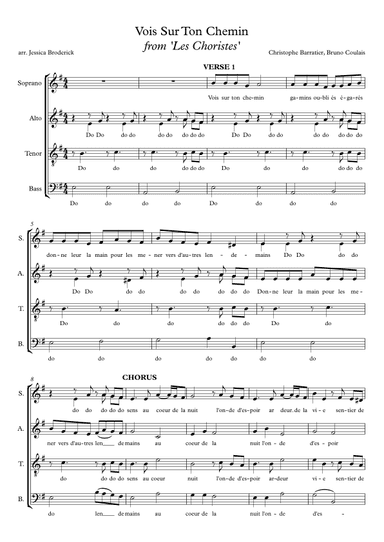 Vois Sur Ton Chemin (arr. Jessica Broderick)