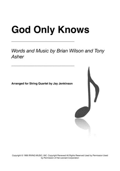 God Only Knows (arr. Jay Jenkinson)
