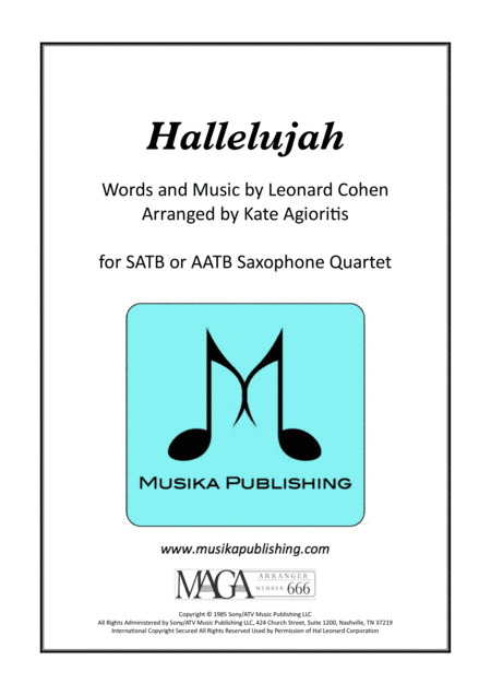 Hallelujah (arr. Kate Agioritis)