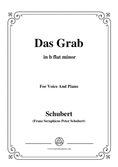 Schubert-Das Grab,in b flat minor,for Voice and Piano (arr. MSM)