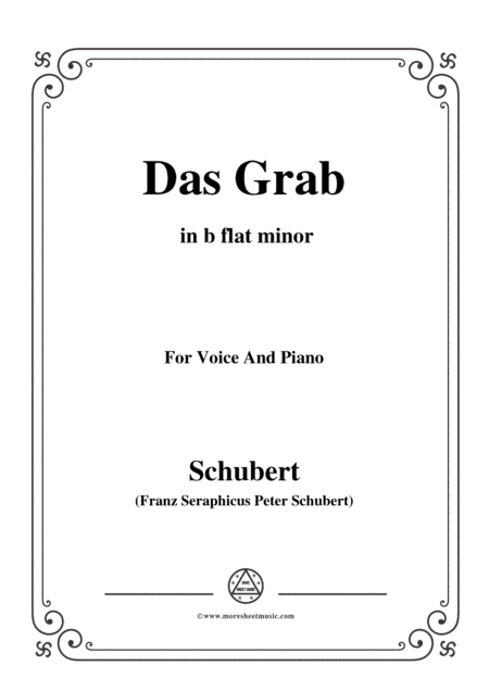 Schubert-Das Grab,in b flat minor,for Voice and Piano (arr. MSM)