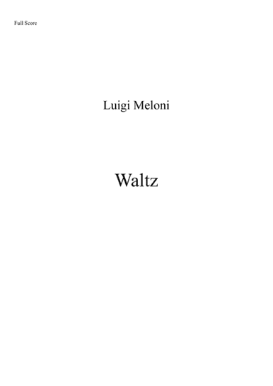Waltz (Full score and Set of parts)