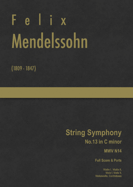 Mendelssohn - String Symphony No.13 in C minor, MWV N 14 (arr. J.G. Cucó Barber)