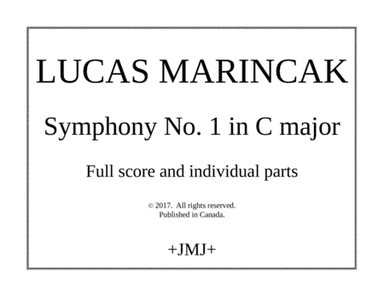 Symphony No. 1 in C Major (FULL SCORE + INDIVIDUAL PARTS)