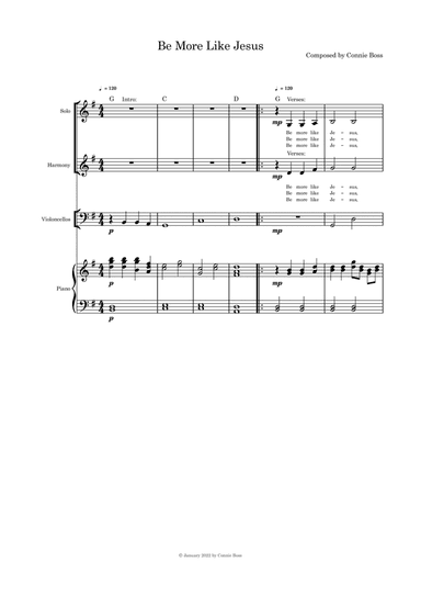 Be More Like Jesus - (Lent/Good Friday) duet cello and piano