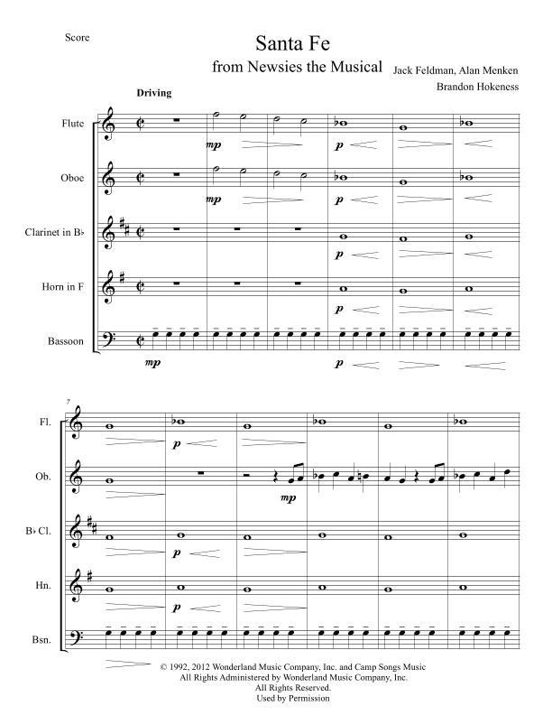Santa Fe (arr. Brandon Hokeness)