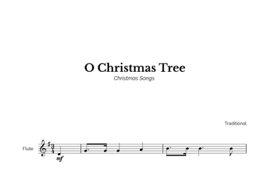 O Christmas Tree for Easy Flute Solo (arr. Marcos Soares)
