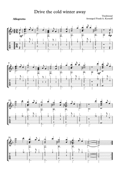 Drive the cold winter away (arr. Frank A. Kerntiff)