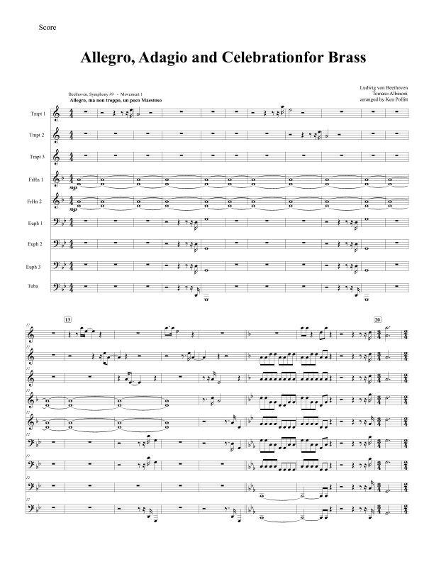 Allegro, Adagio and Celebration (arr. Ken Pollitt)