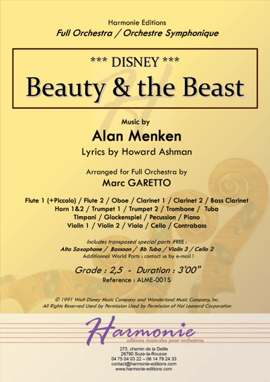 Beauty And The Beast (arr. Marc GARETTO)