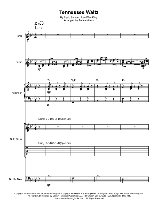 Tennessee Waltz (arr. Tunescribers)
