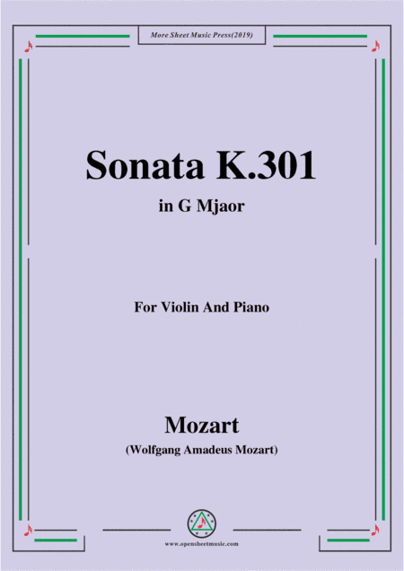 Mozart-Sonata K.301,in G Mjaor,for Violin and Piano (arr. MSM)