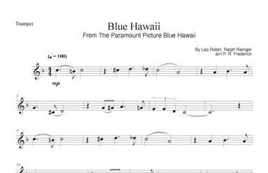 Blue Hawaii (arr. P. R. Frederick)