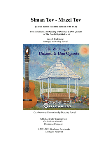 Siman Tov, Mazel Tov (guitar solo, in standard notation with TAB) (arr. Geofonica Artistworks)