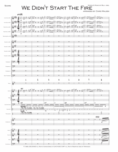 We Didn't Start The Fire (arr. Chris Walden)